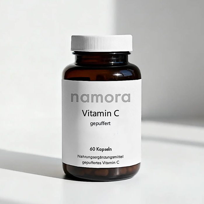 Vitamin C gepuffert 60 Kapseln in Dose